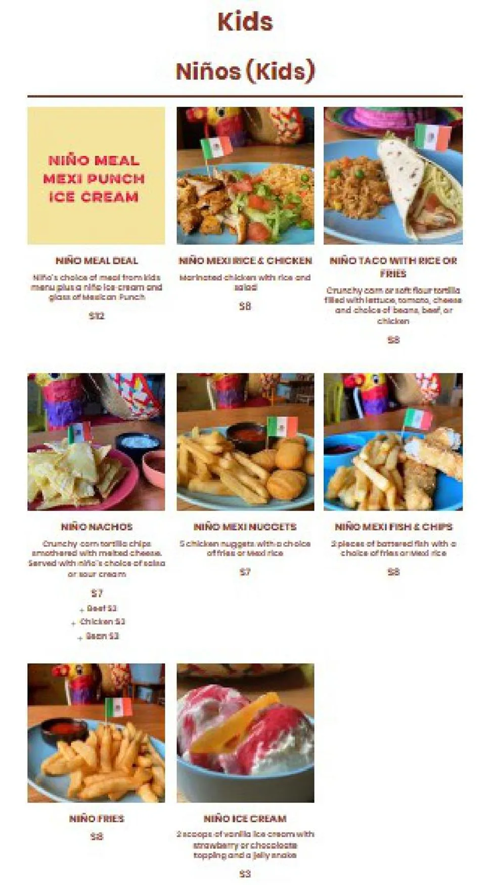 Taco Bill - Essendon menu, page 3