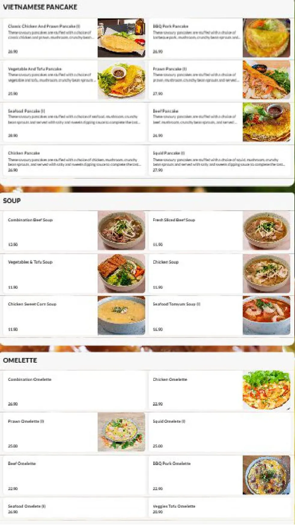 OGRILL / Saigon Express Lounge & Bar menu, page 11