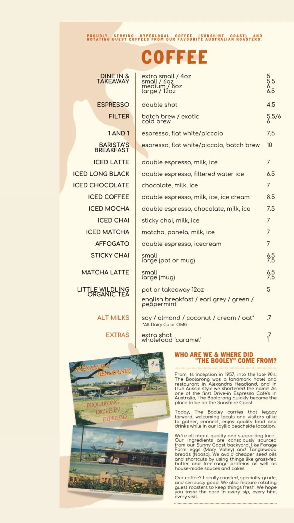 The Booley menu, page 3