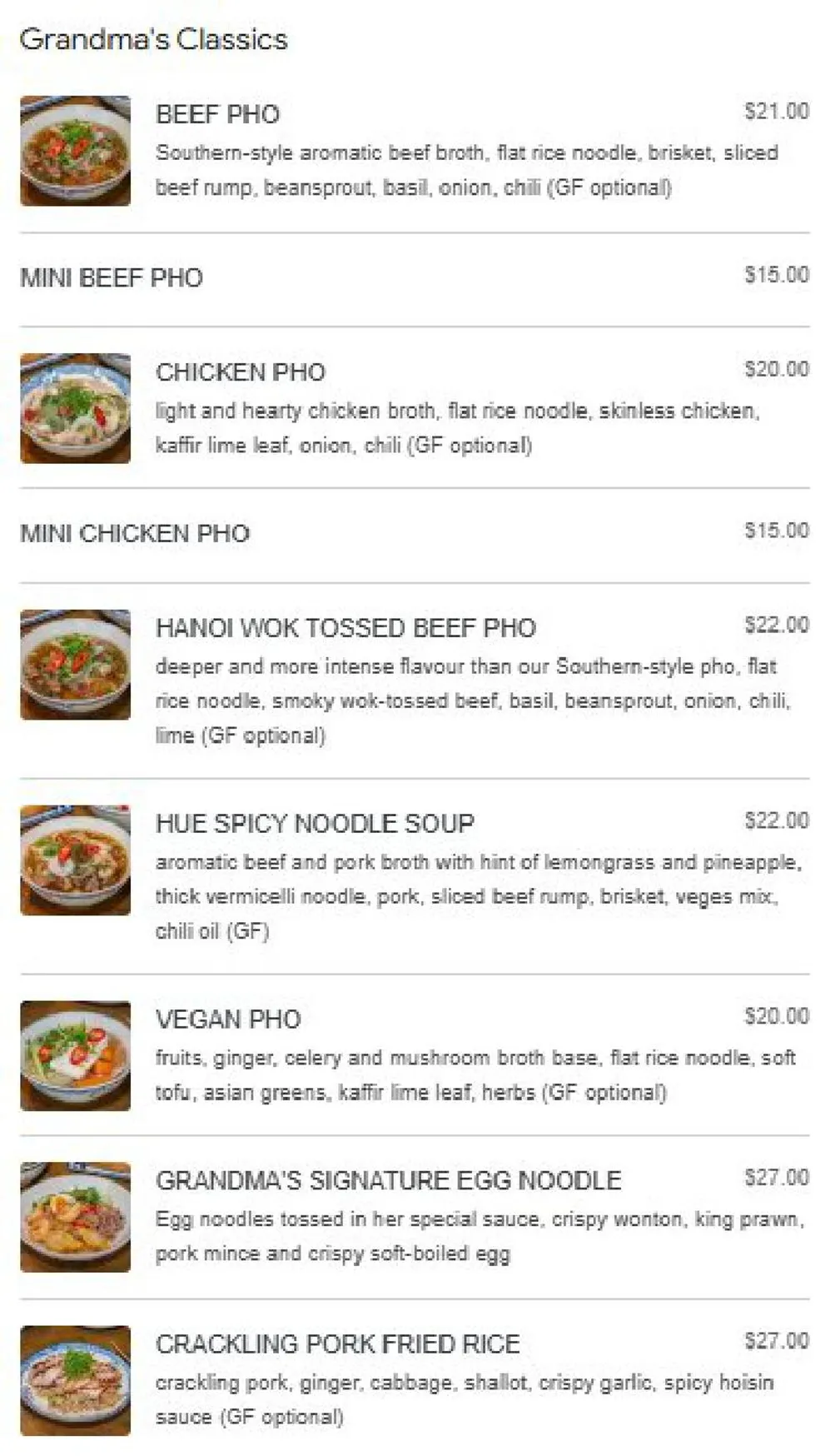 Grandma Đặng menu, page 3