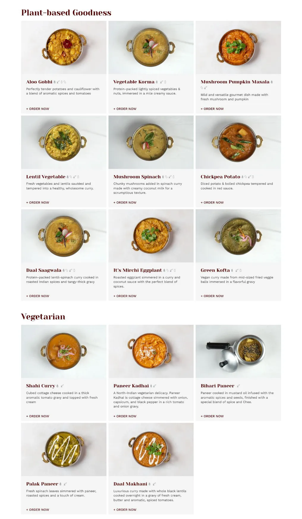 It's Mirchi Healthy Indian menu, page 7