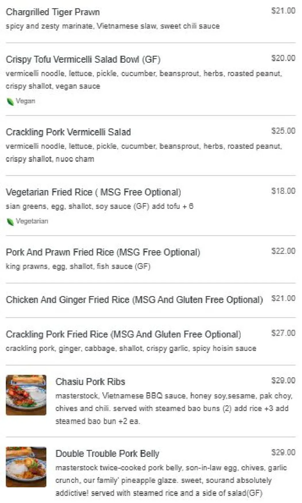 Grandma Đặng menu, page 9