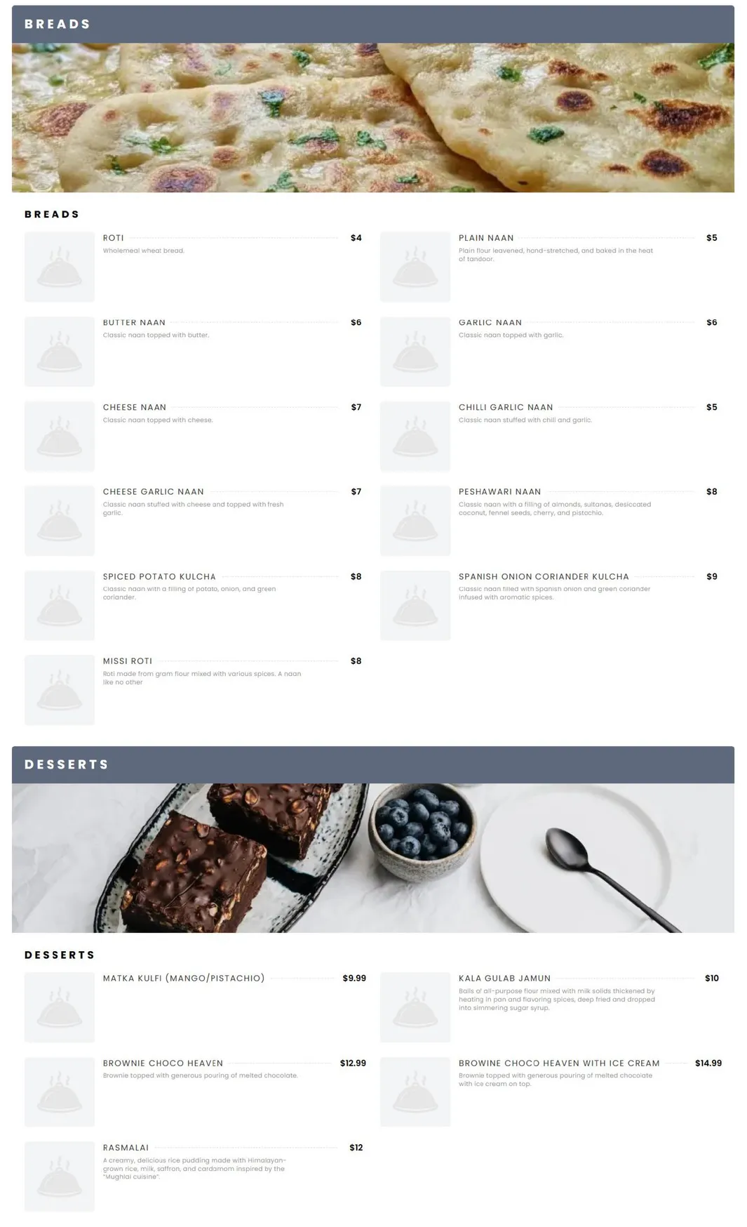32 Miles menu, page 5