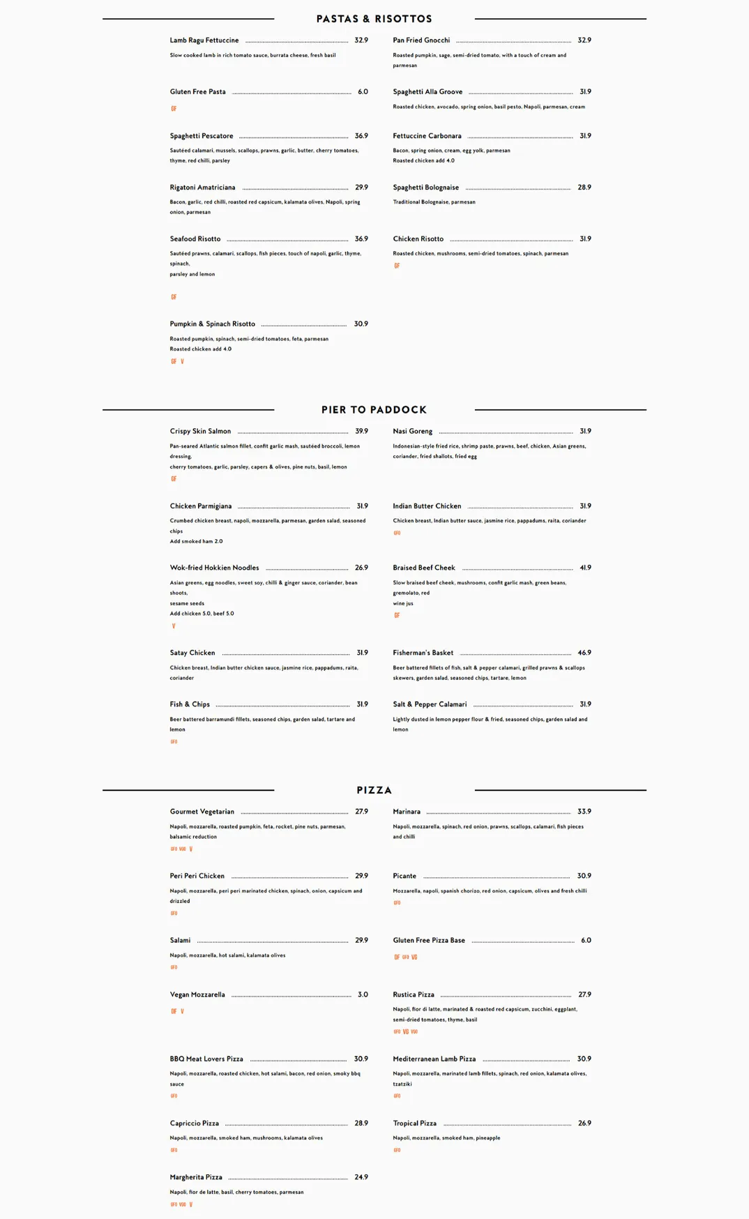 The Groove Train menu, page 3