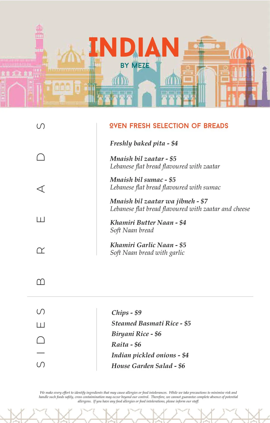 Meze Restaurant menu, page 8