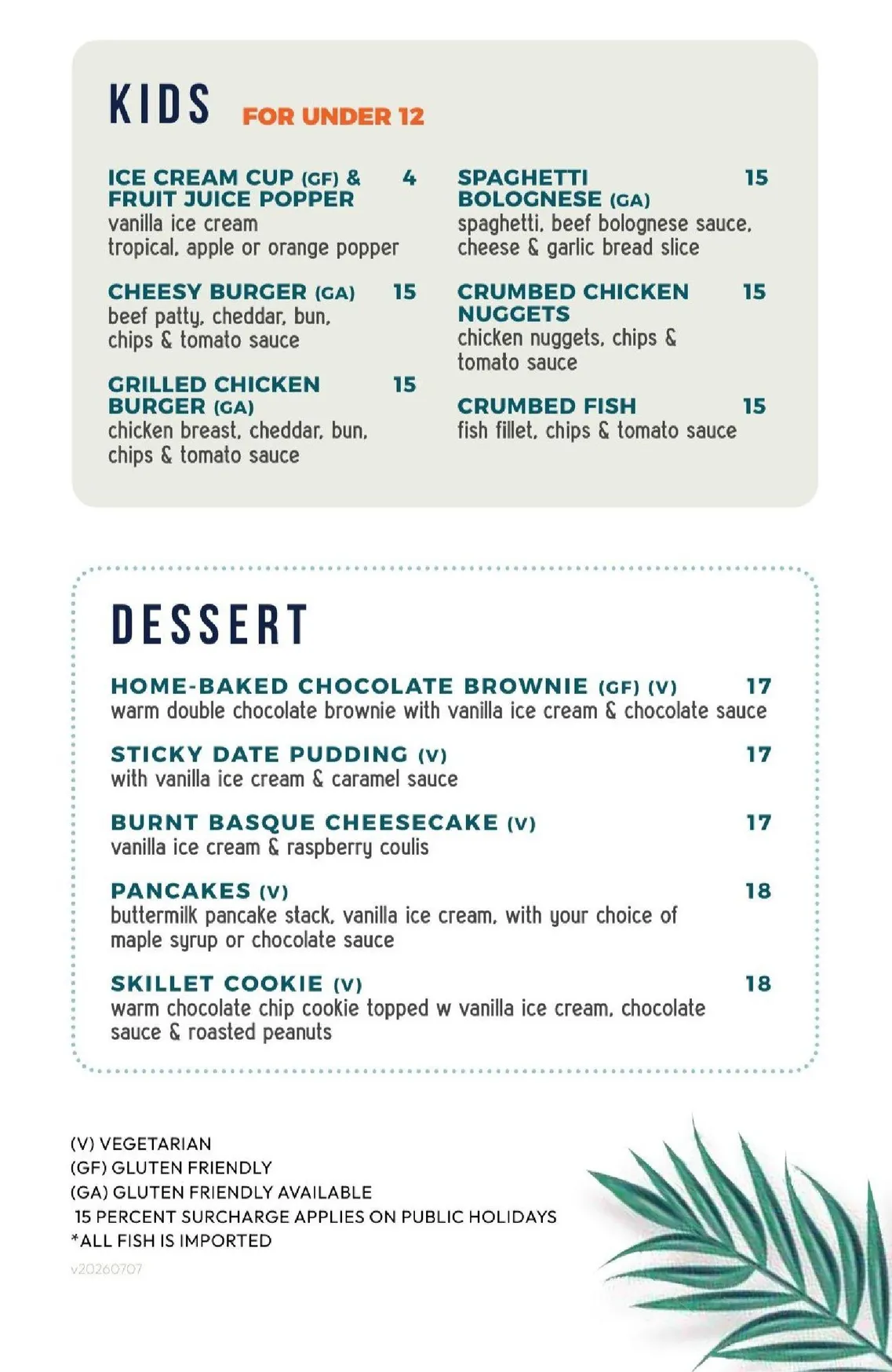 Beach House CBD menu, page 5