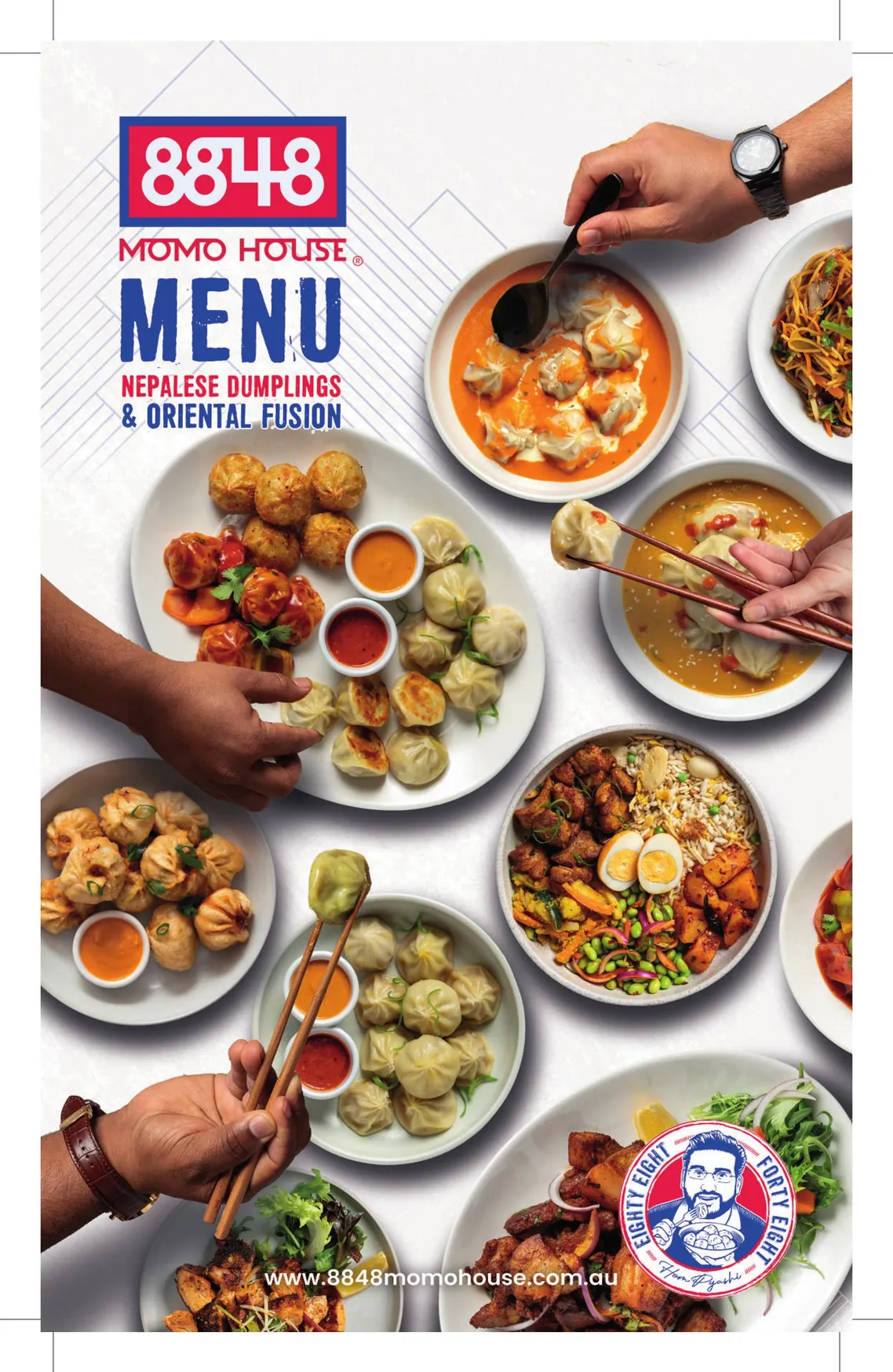 8848 Momo House menu, page 1