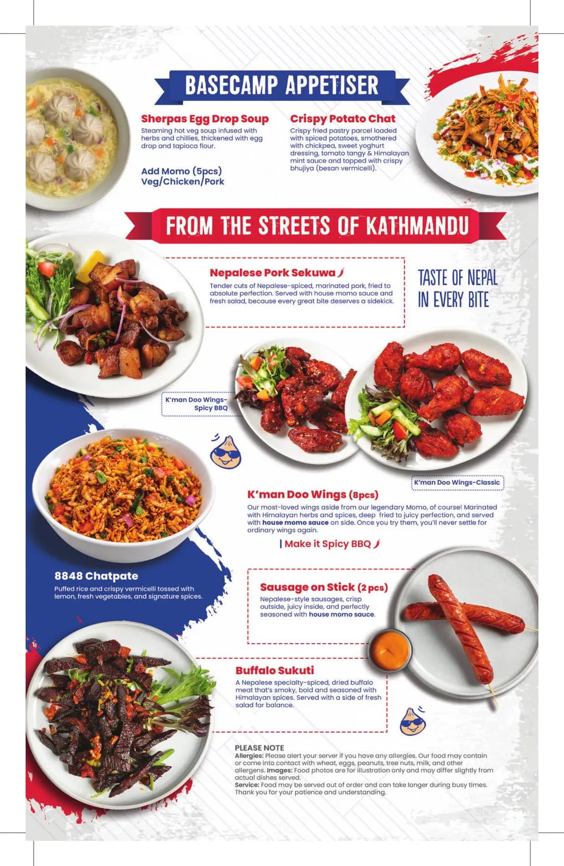 8848 Momo House menu, page 2