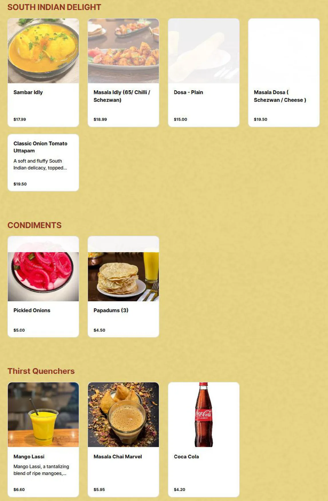 Ganges Indian by Nature menu, page 8