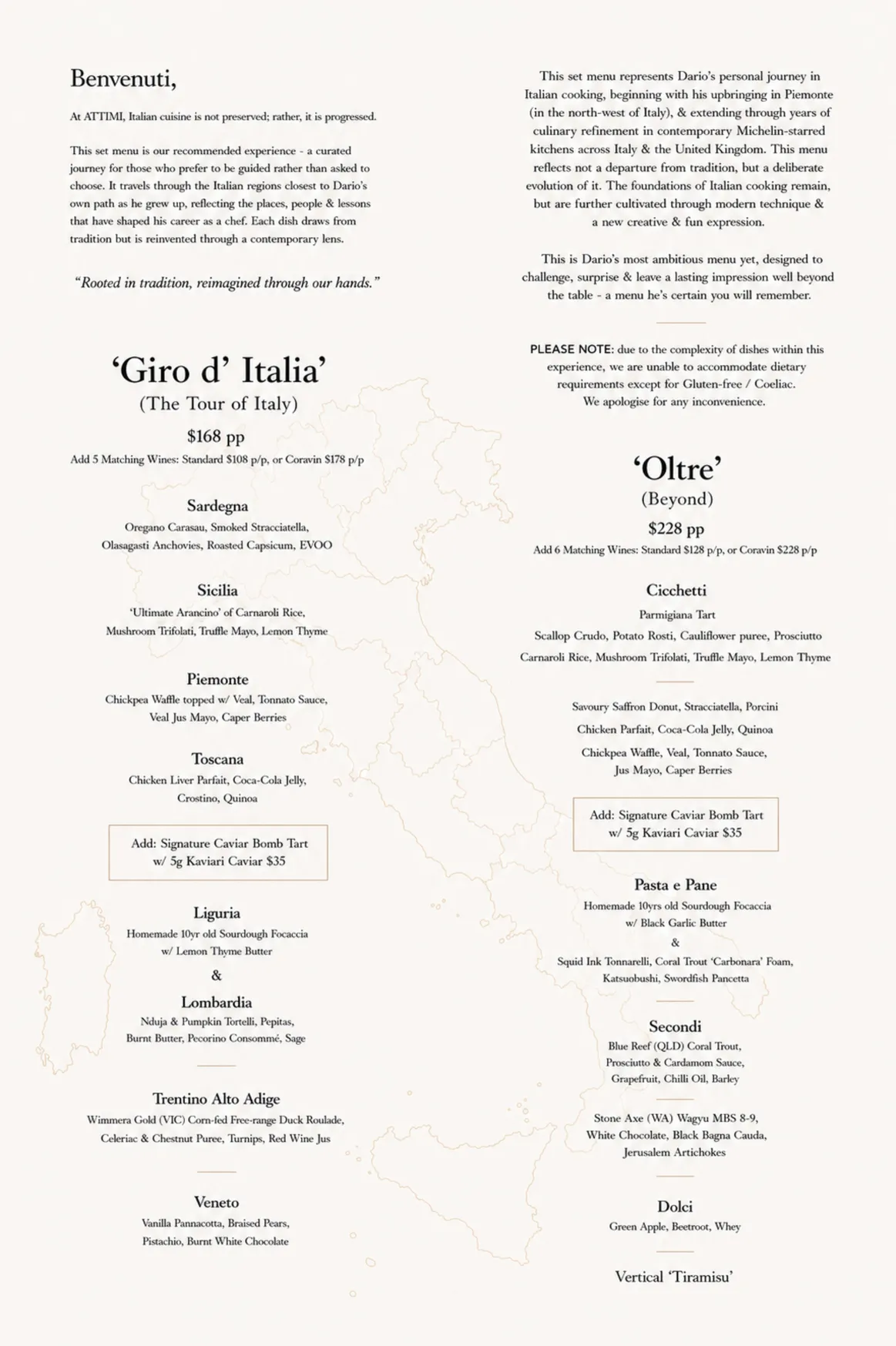 Attimi by Dario Manca menu, page 1