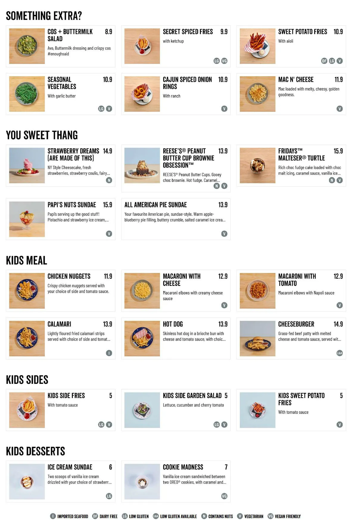 TGI Fridays Macquarie menu, page 3