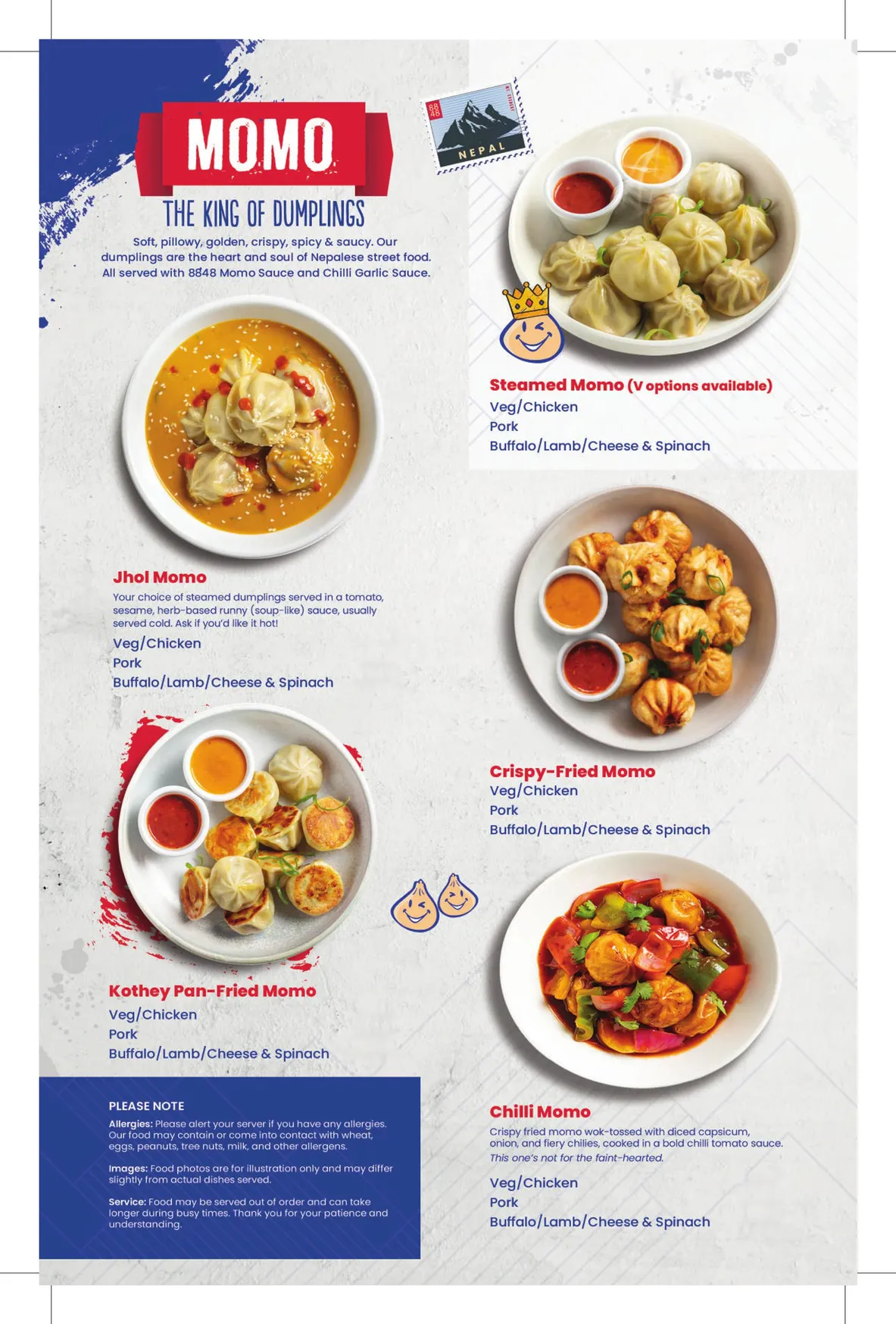 8848 Momo House menu, page 4