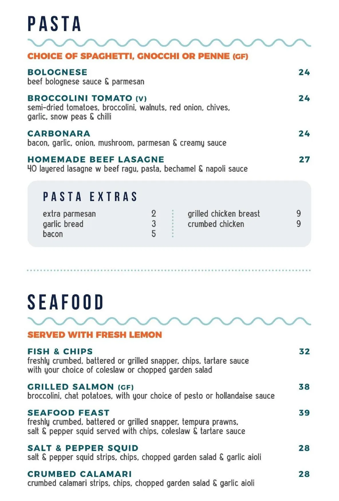 Beach House CBD menu, page 3