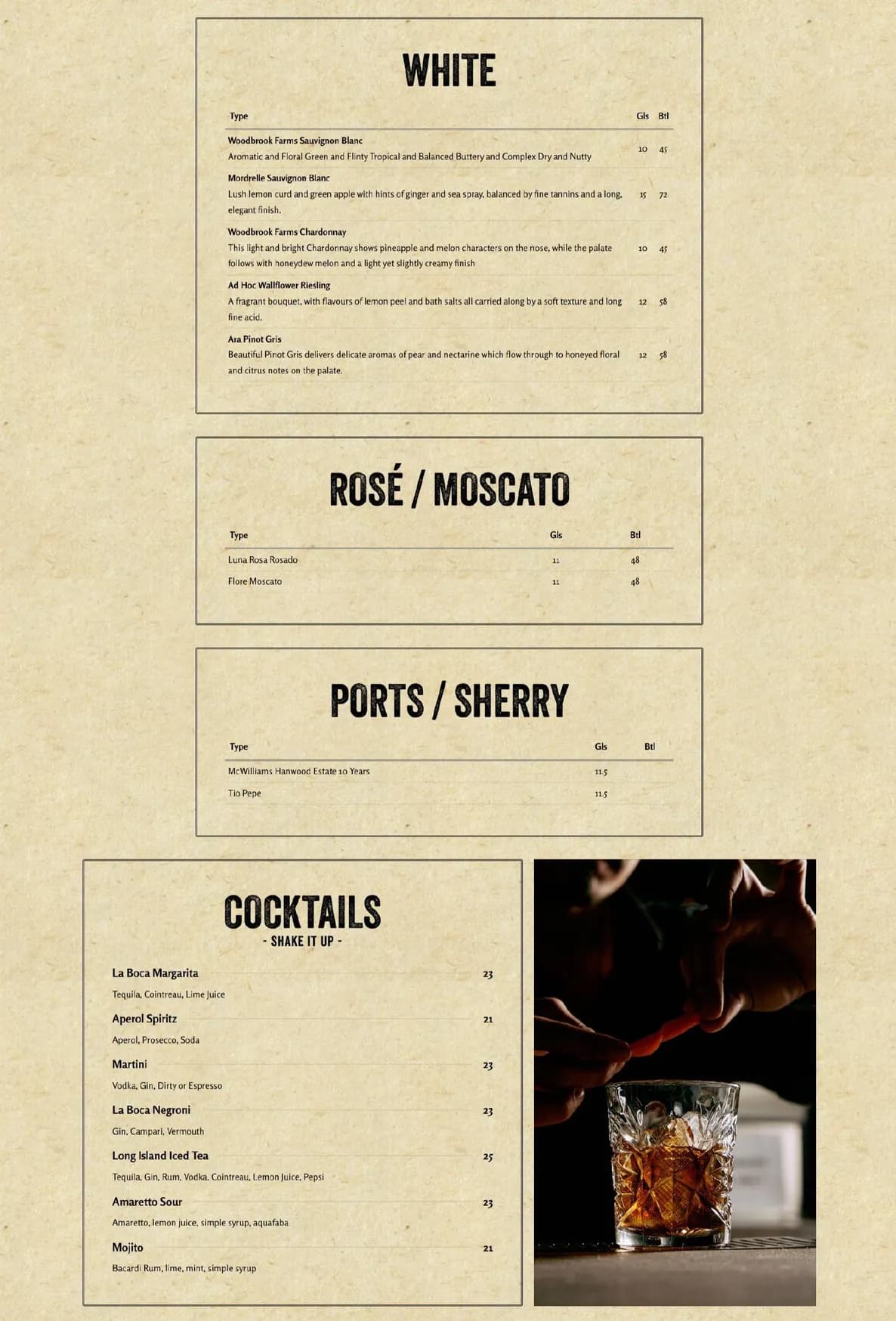 La Boca Bar & Grill @ Stamford Plaza menu, page 3