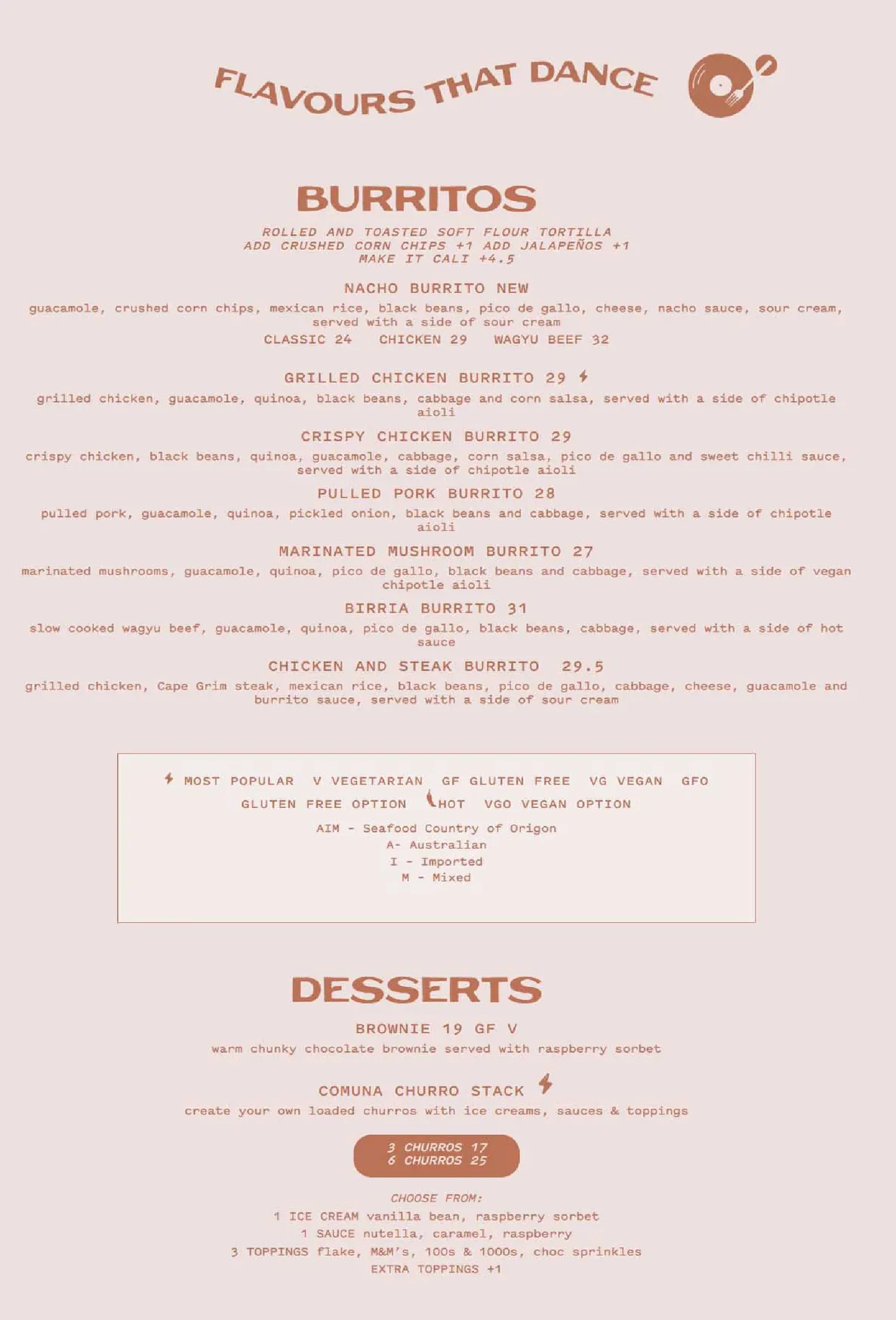 Comuna Cantina City menu, page 4