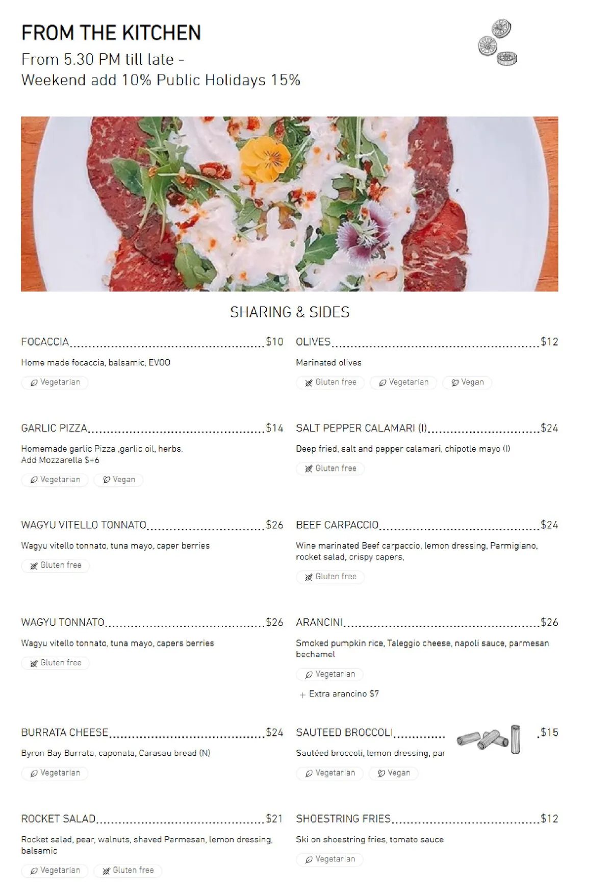 Trattoria Basiloco menu, page 5