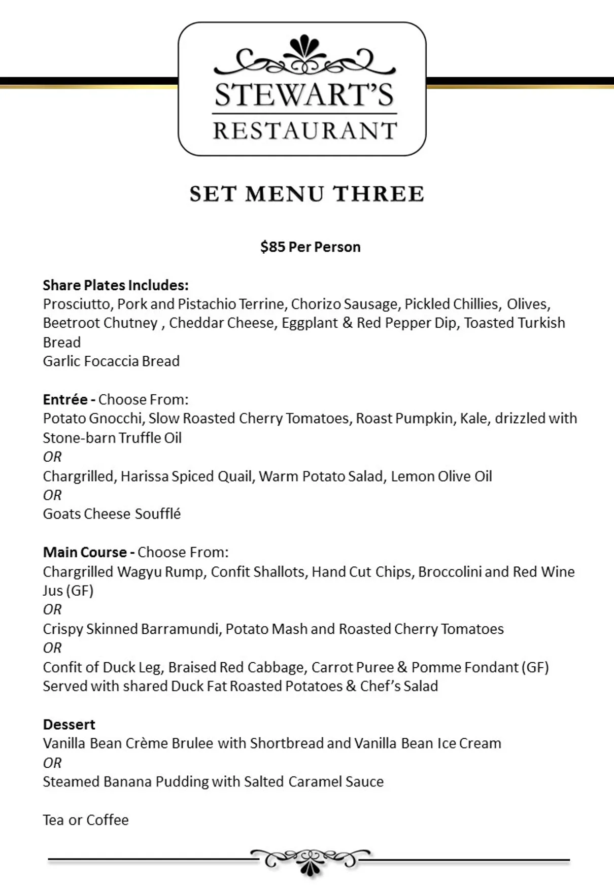 Stewart's Restaurant menu, page 6