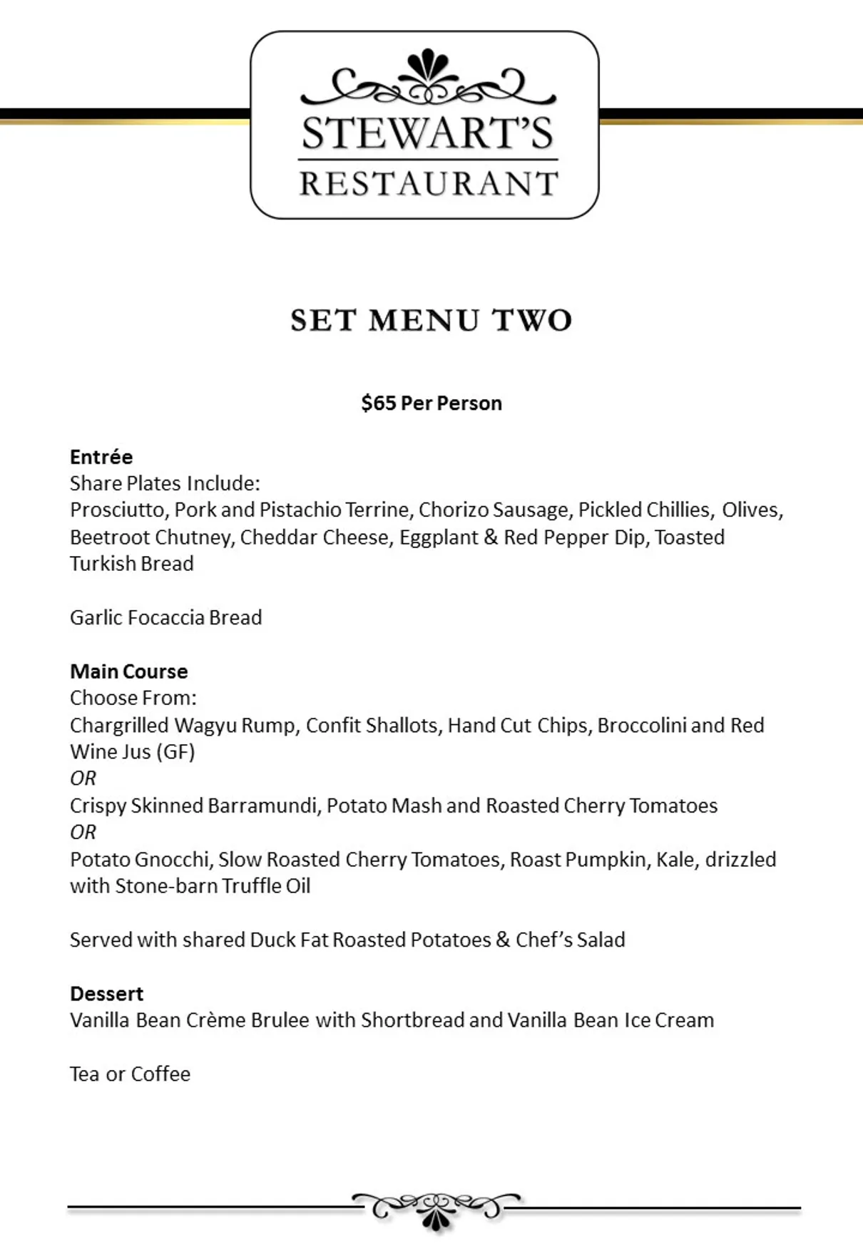 Stewart's Restaurant menu, page 5