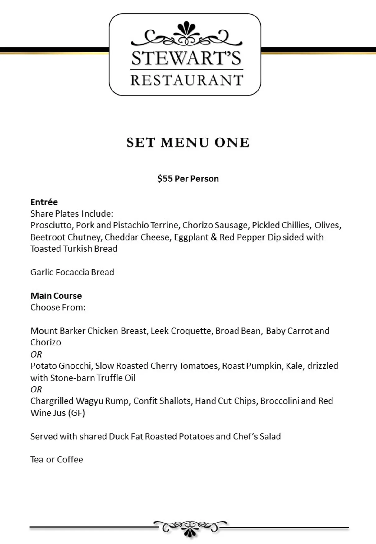 Stewart's Restaurant menu, page 4