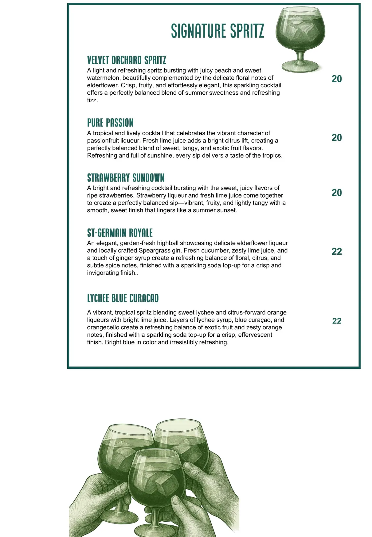 Pepperberry menu, page 21