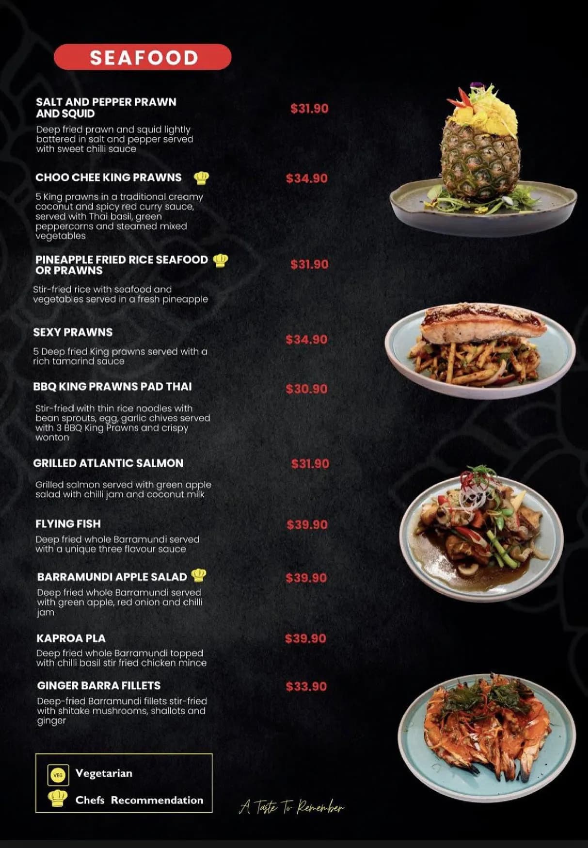 Thai By The Beach menu, page 5