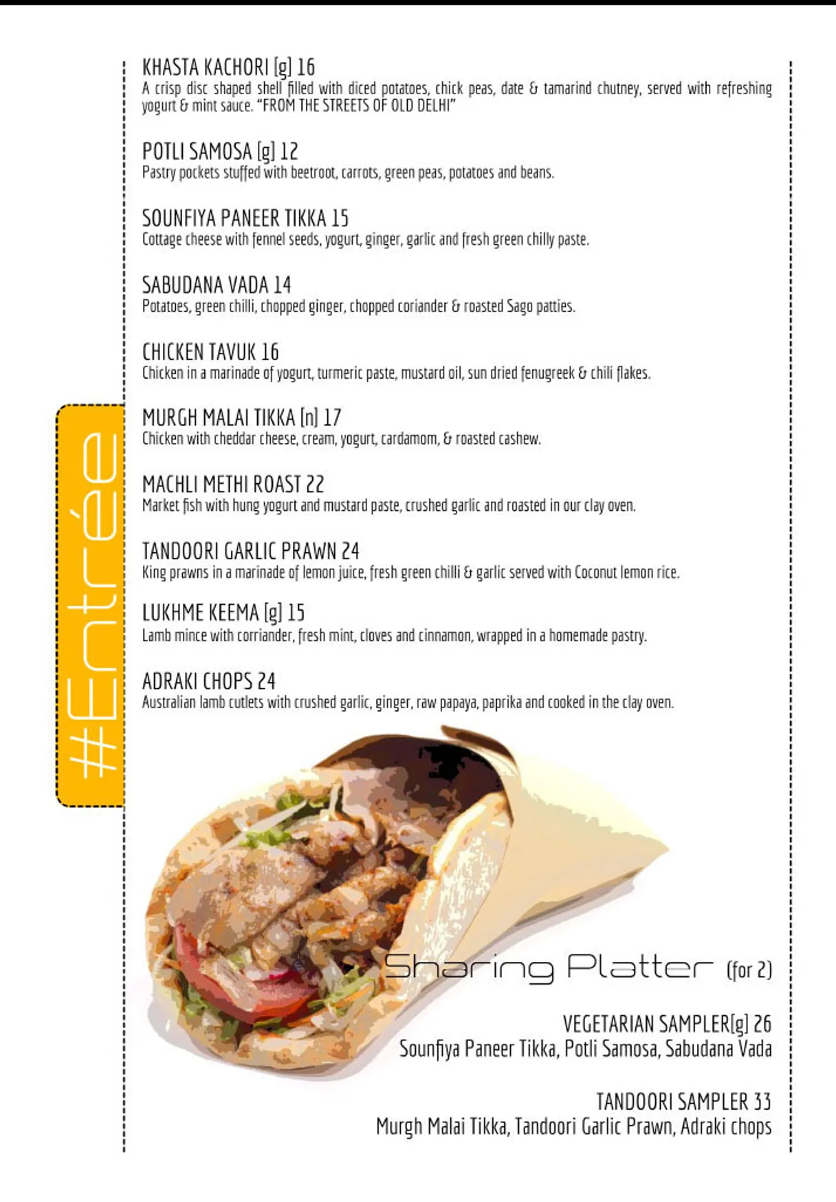 Delhi ‘O’ Delhi menu, page 1