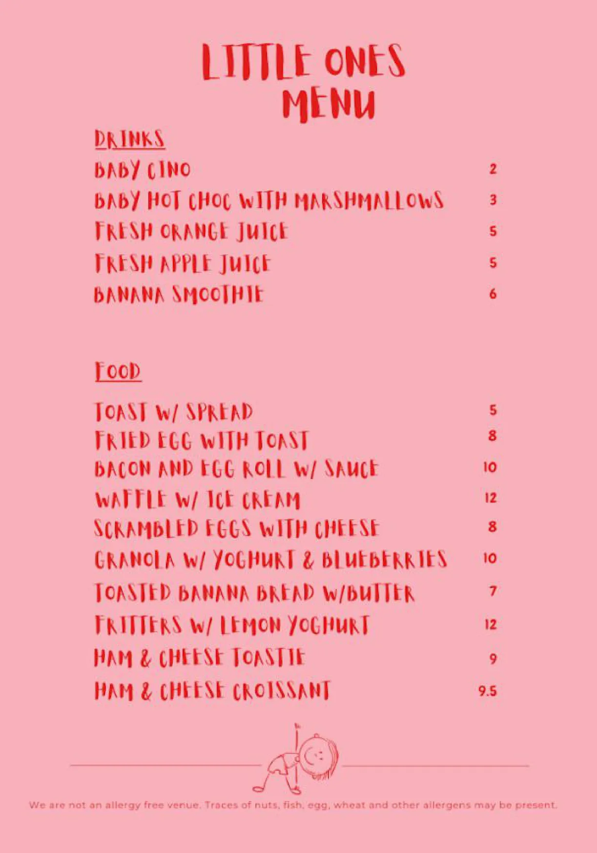 The North End Cafe menu, page 4