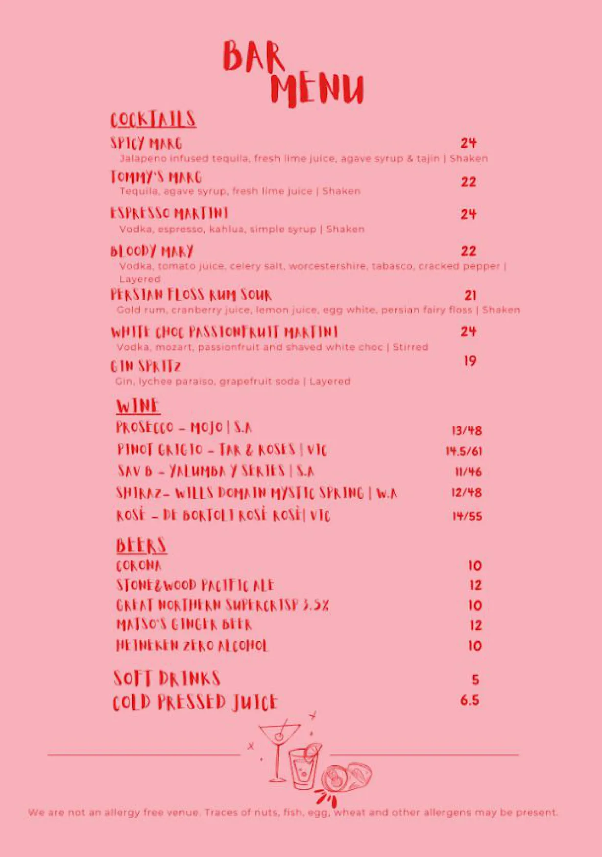 The North End Cafe menu, page 6