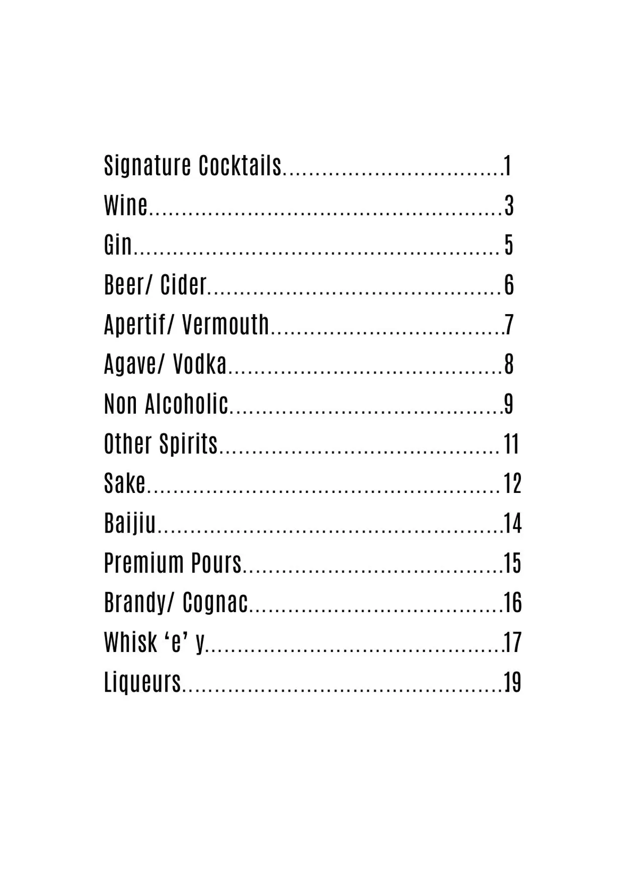 Monica Bistro menu, page 3