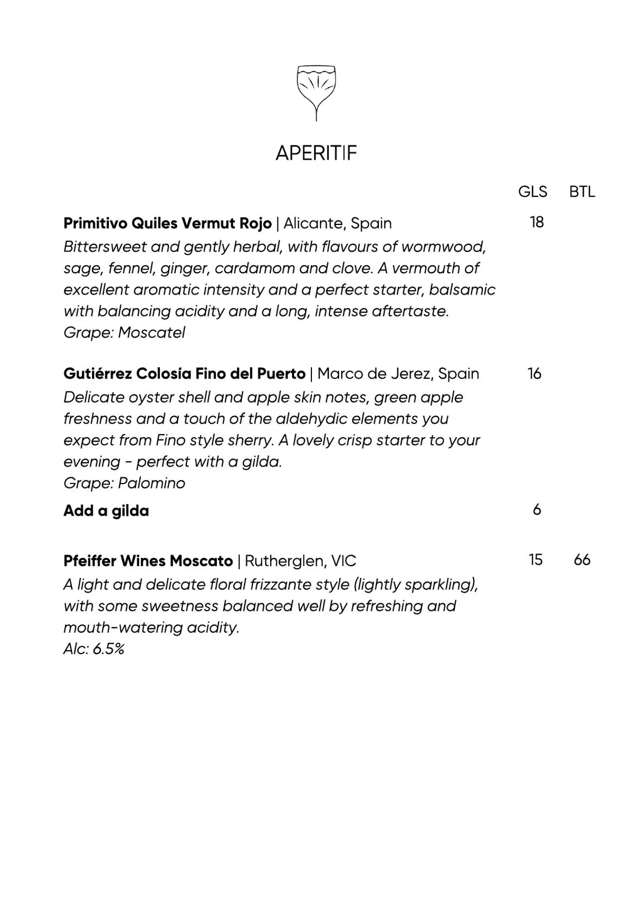Flight Path Wine Bar menu, page 2