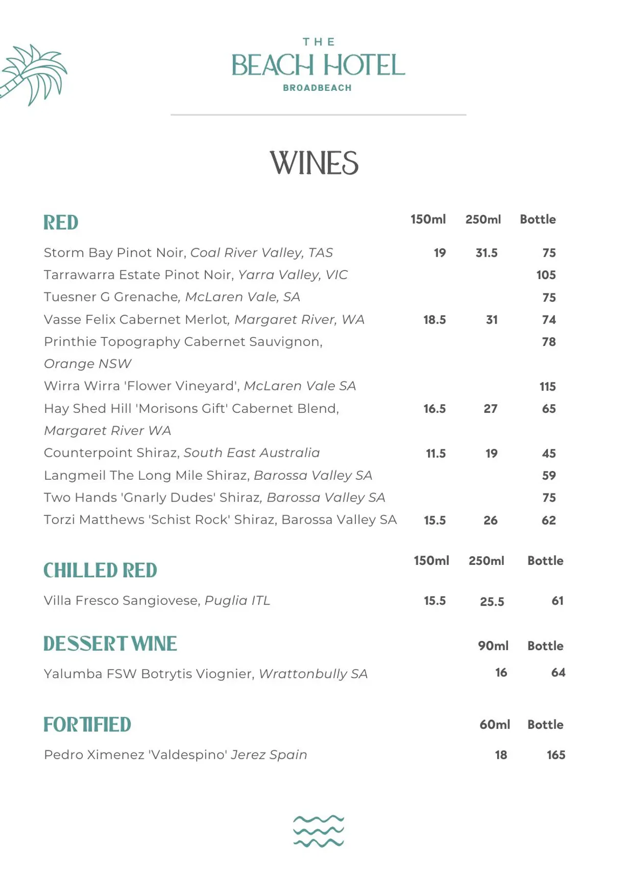 The Beach Hotel Broadbeach menu, page 9