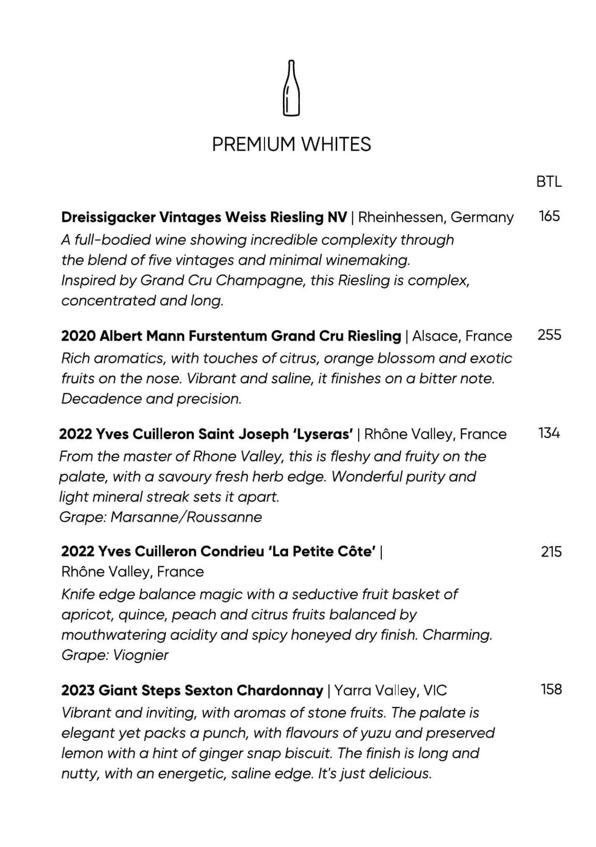 Flight Path Wine Bar menu, page 6