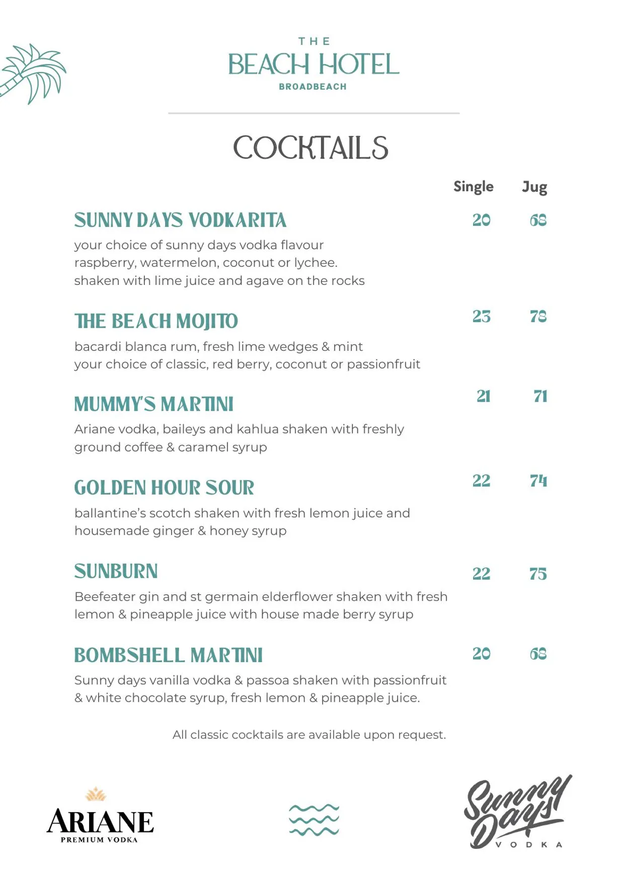 Cora menu, page 6