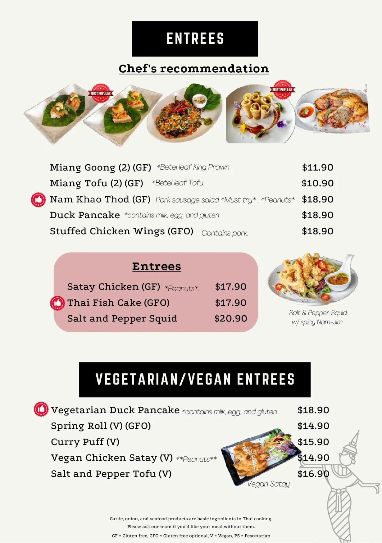 Atom Thai menu, page 3