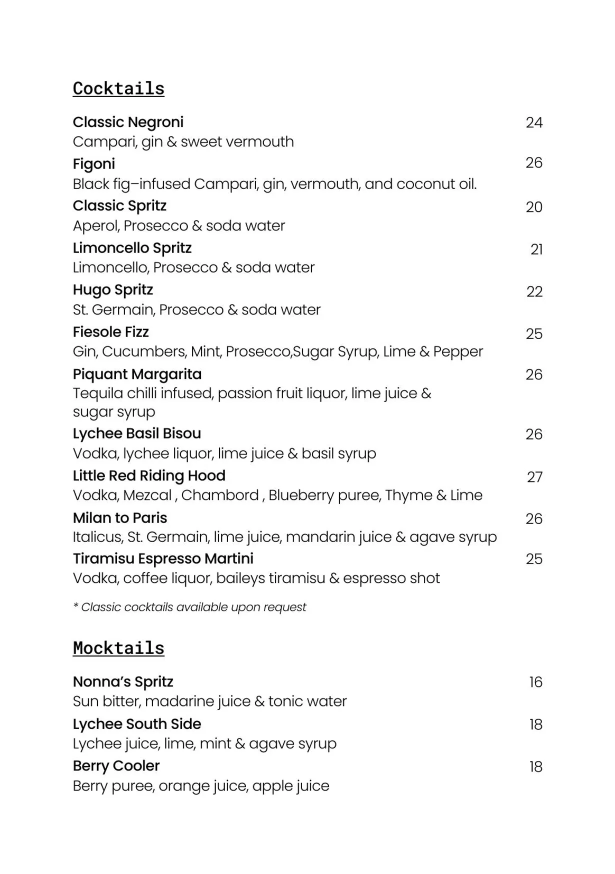 Doughcraft Italian Restaurant menu, page 11