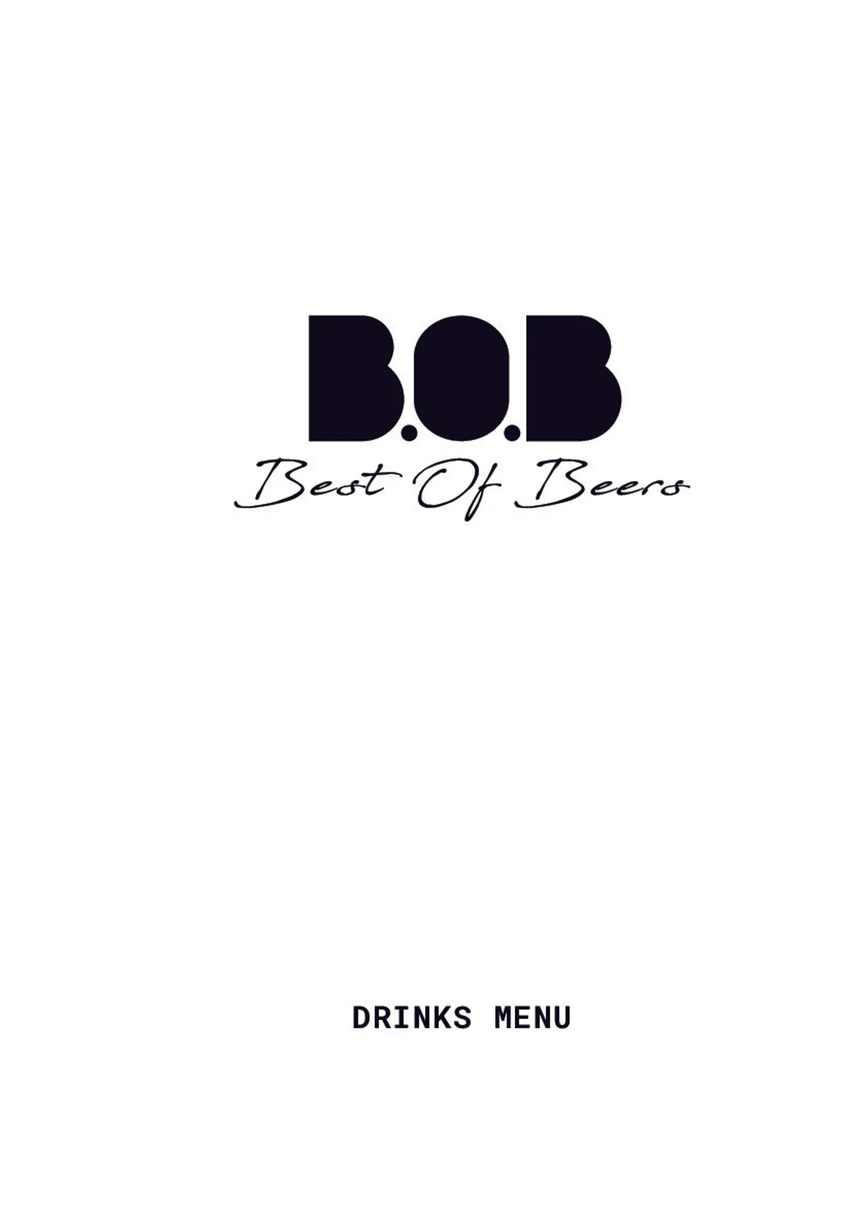 BOBs Beer menu, page 4