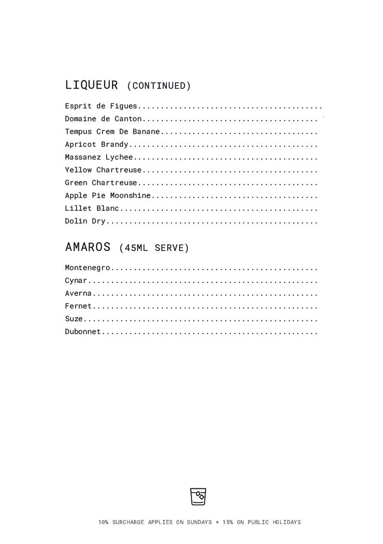 BOBs Beer menu, page 18