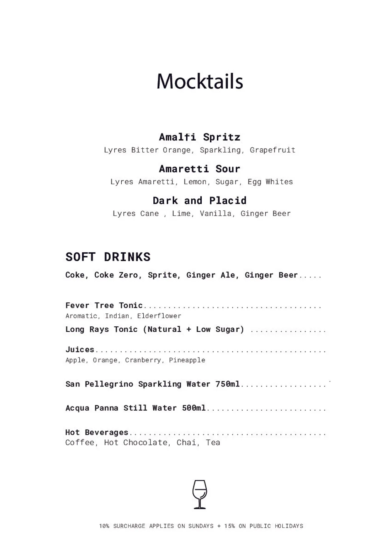 BOBs Beer menu, page 6