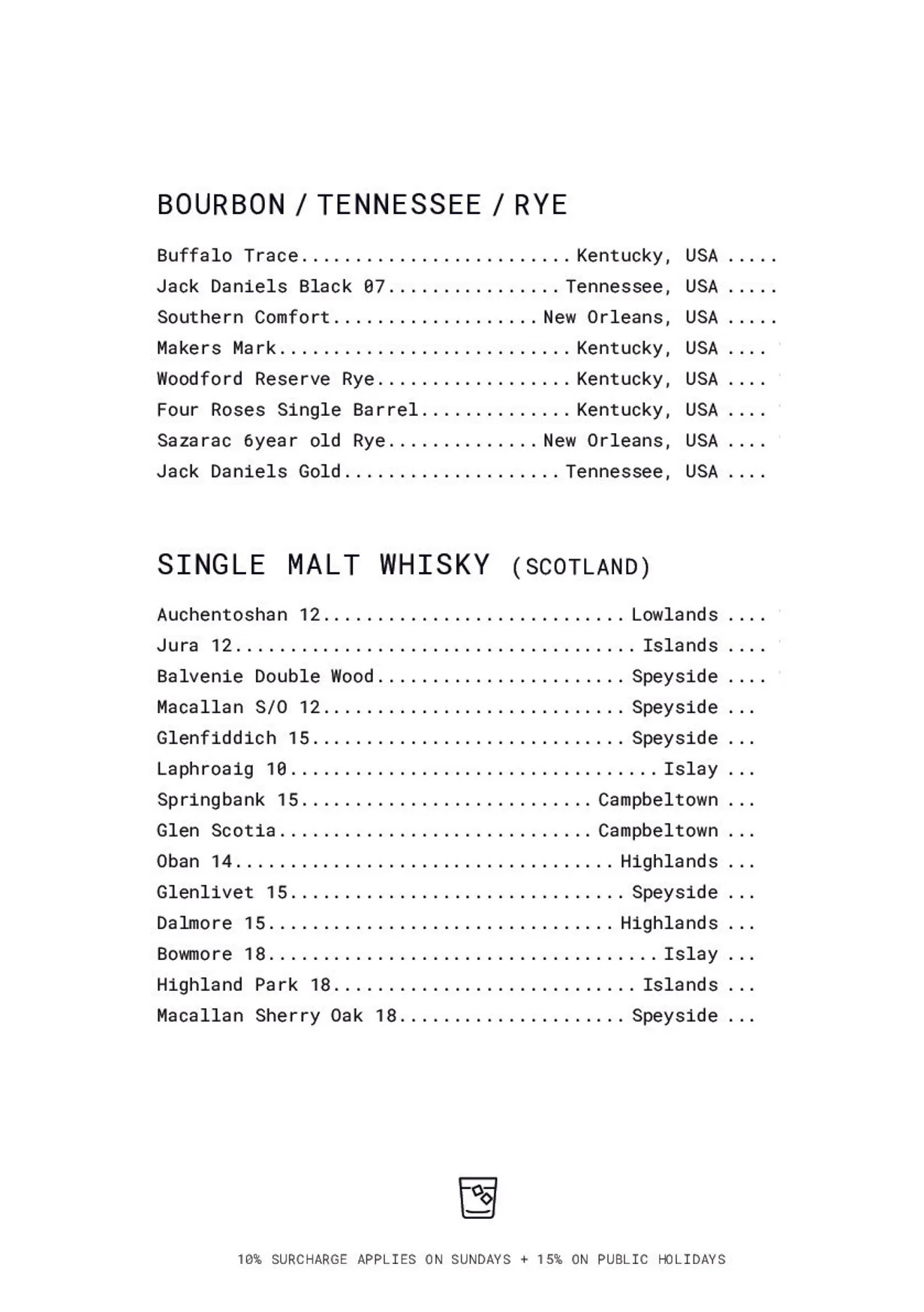 BOBs Beer menu, page 15