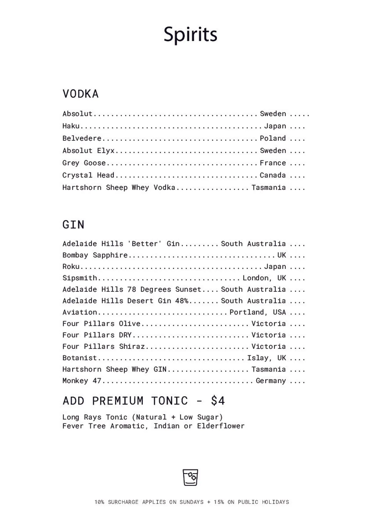 BOBs Beer menu, page 13