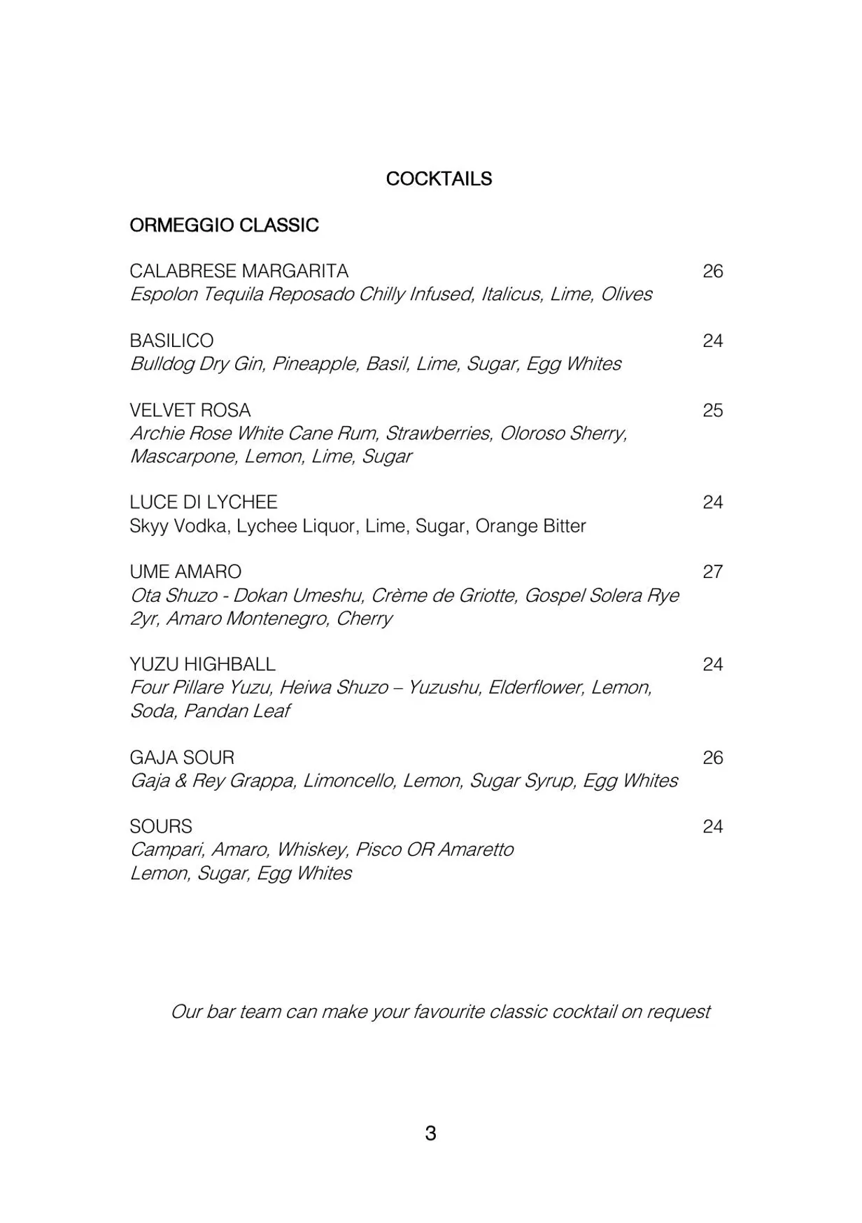 Ormeggio menu, page 5