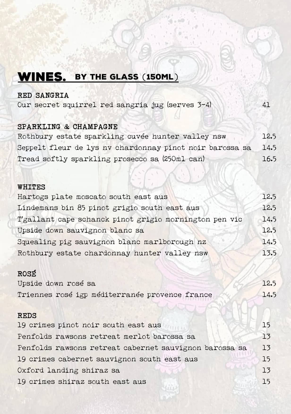Element Bar menu, page 8