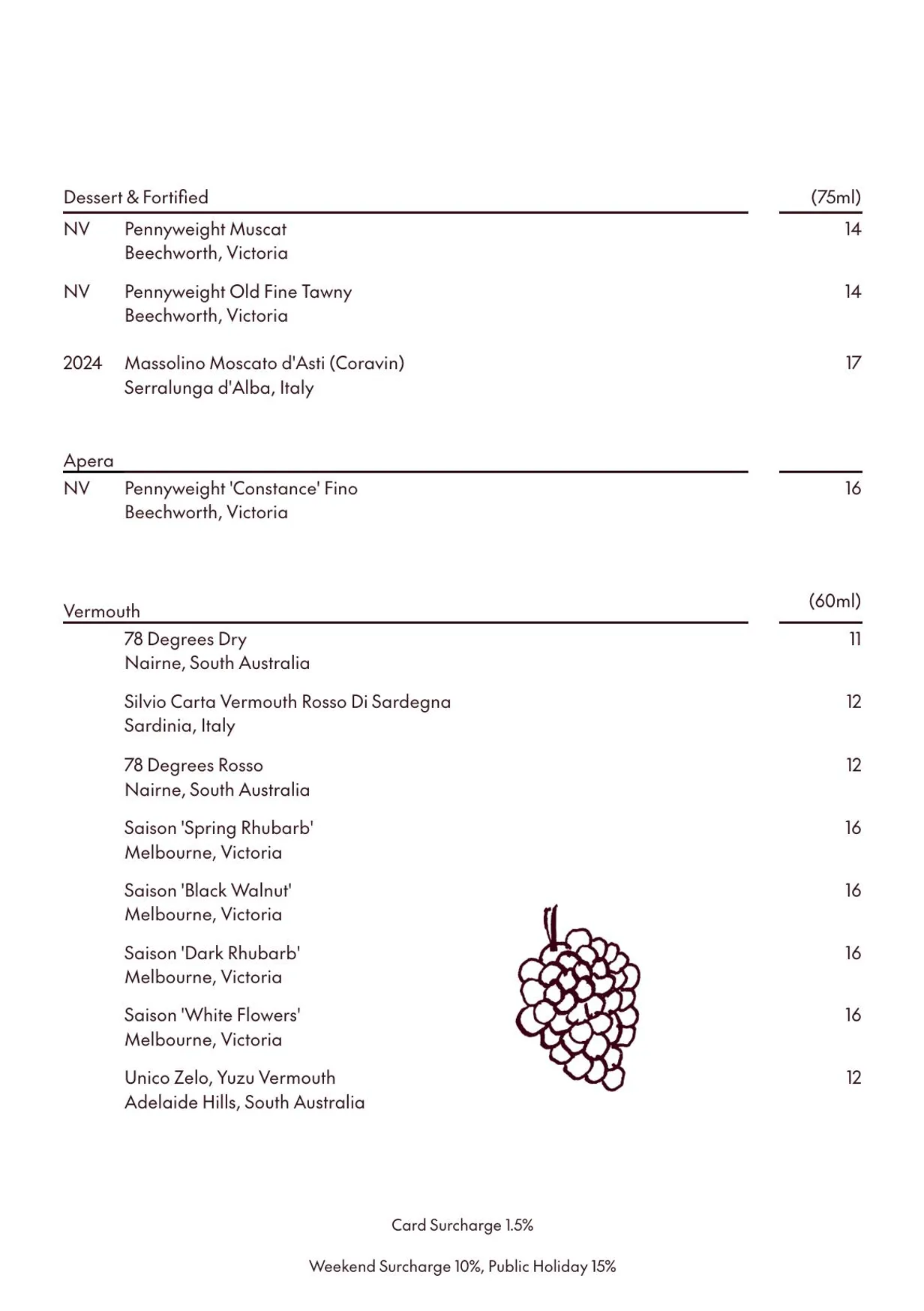 Amatrice Rooftop Restaurant menu, page 9