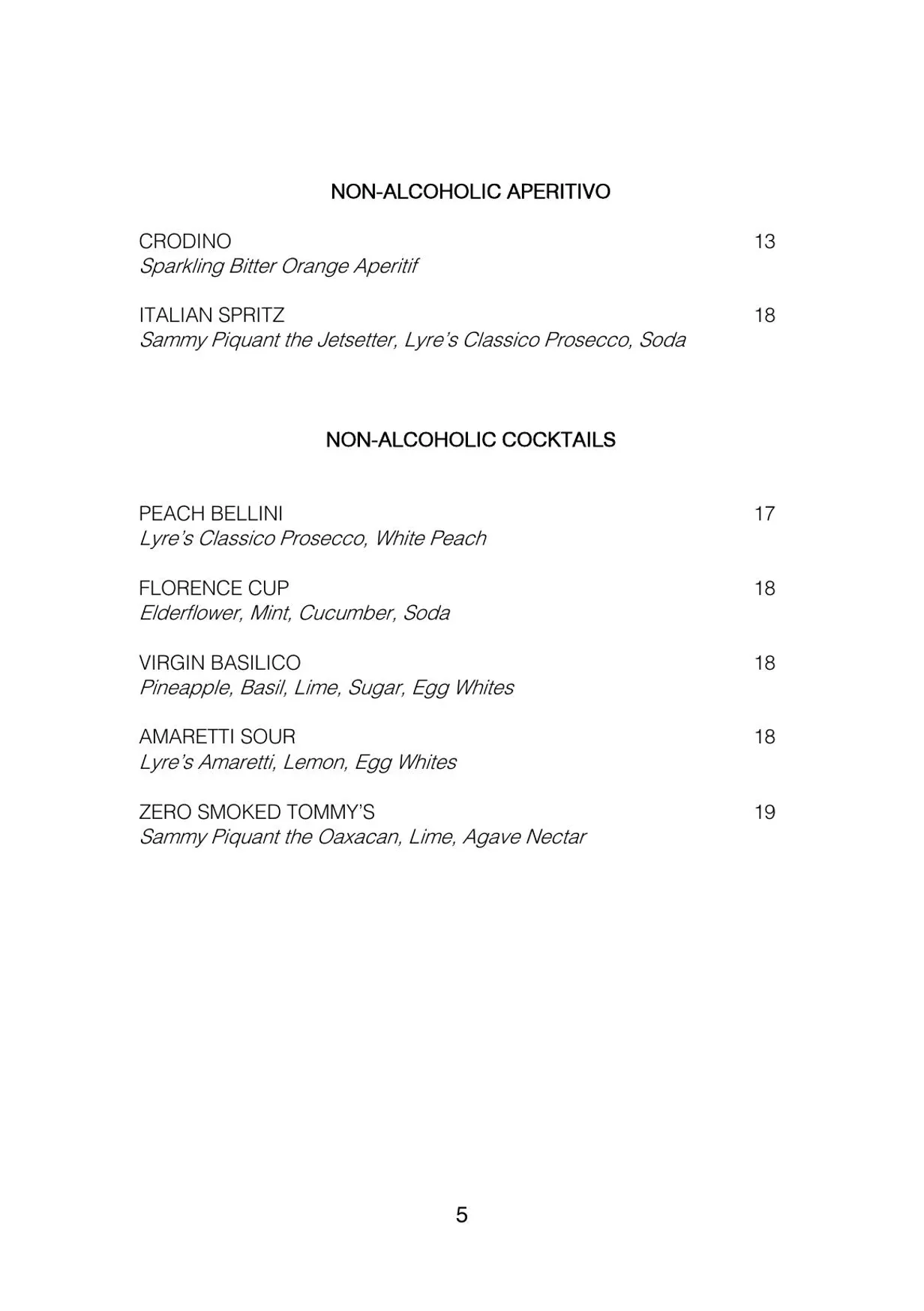 Ormeggio menu, page 7