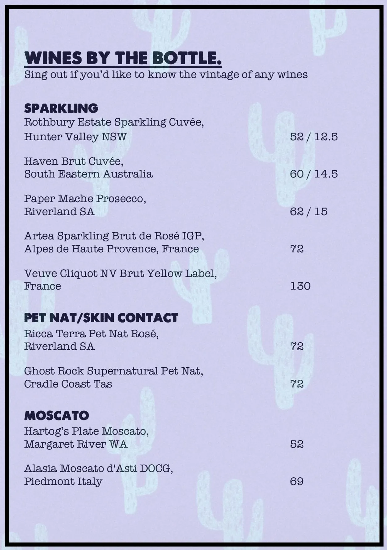 Old Mr Rabbit menu, page 16
