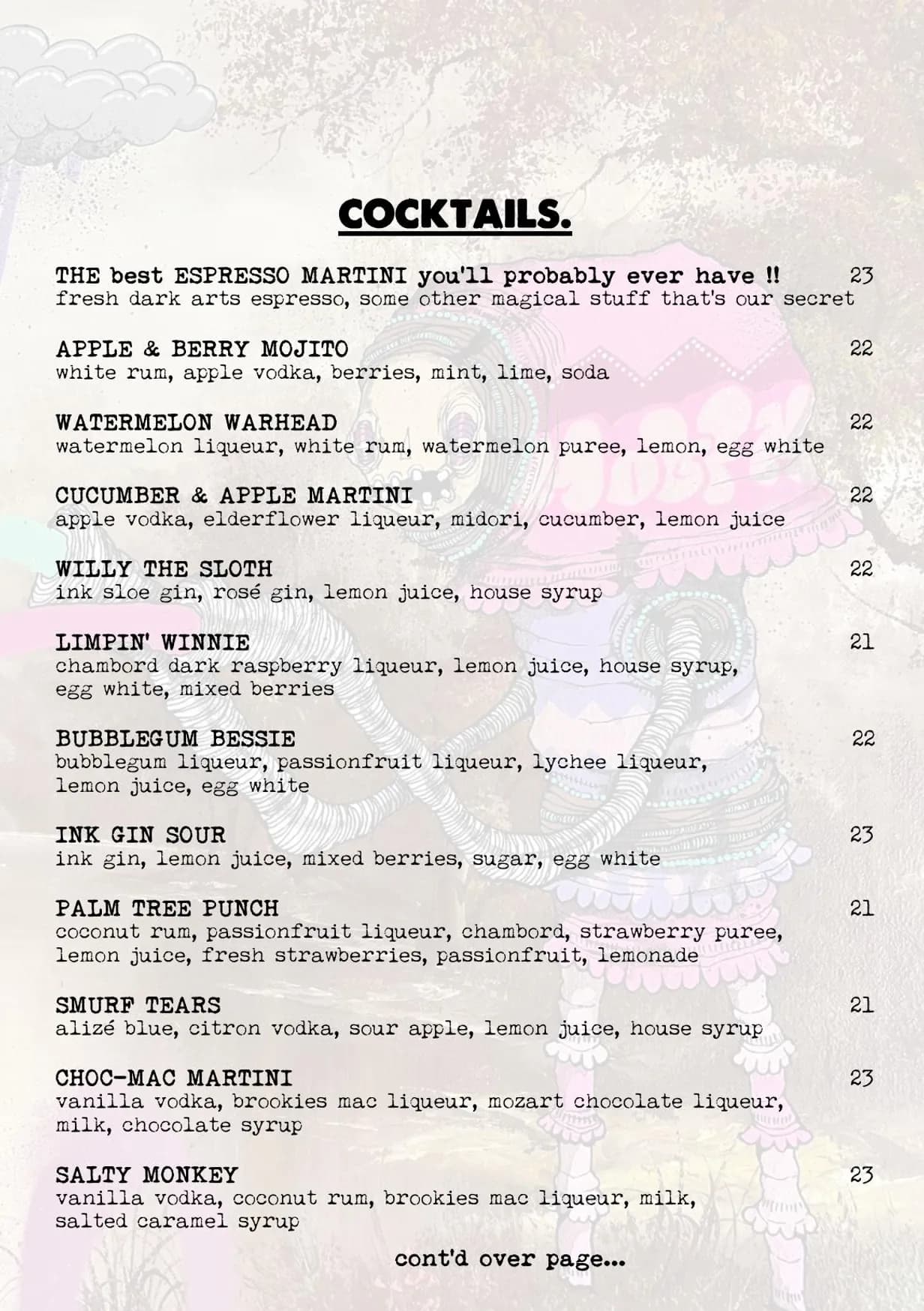 Element Bar menu, page 5