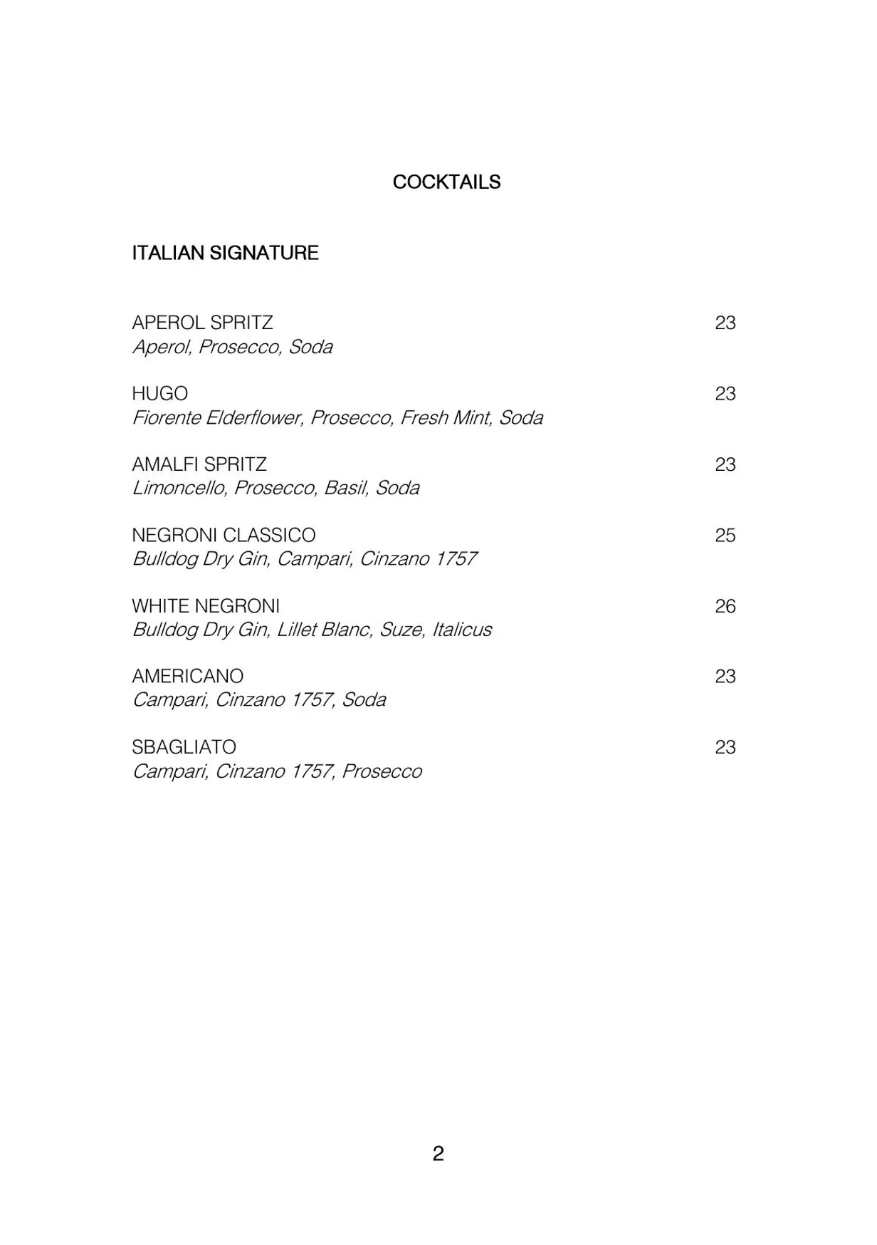 Ormeggio menu, page 4