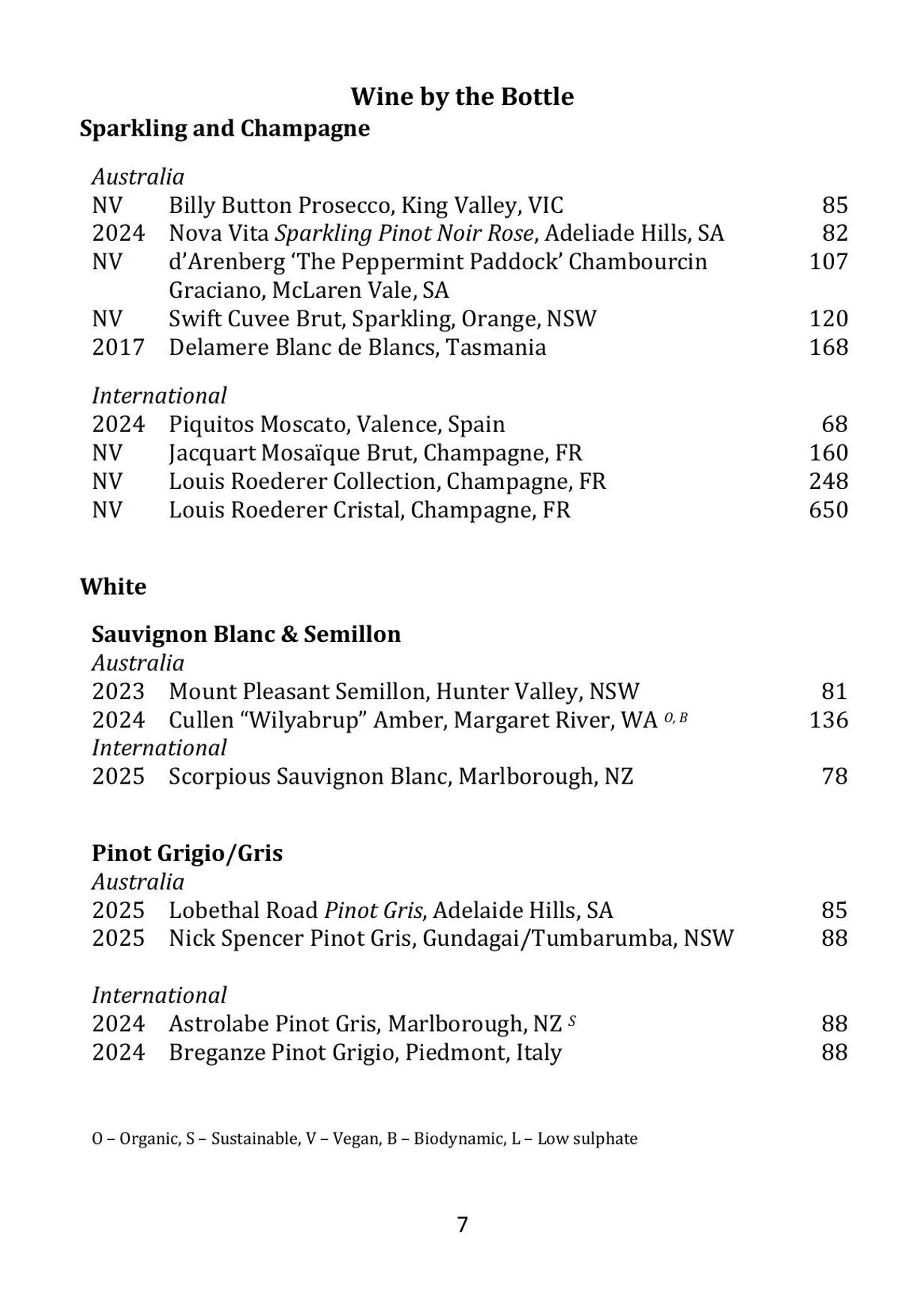 Pony Dining menu, page 10