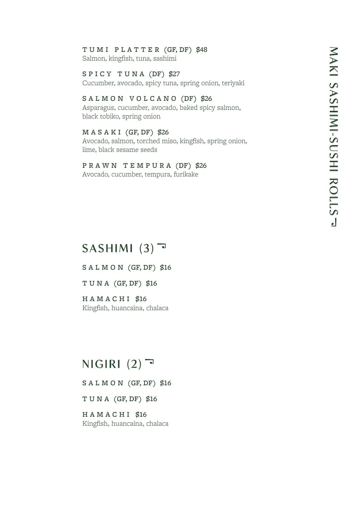 Soko Rooftop menu, page 3