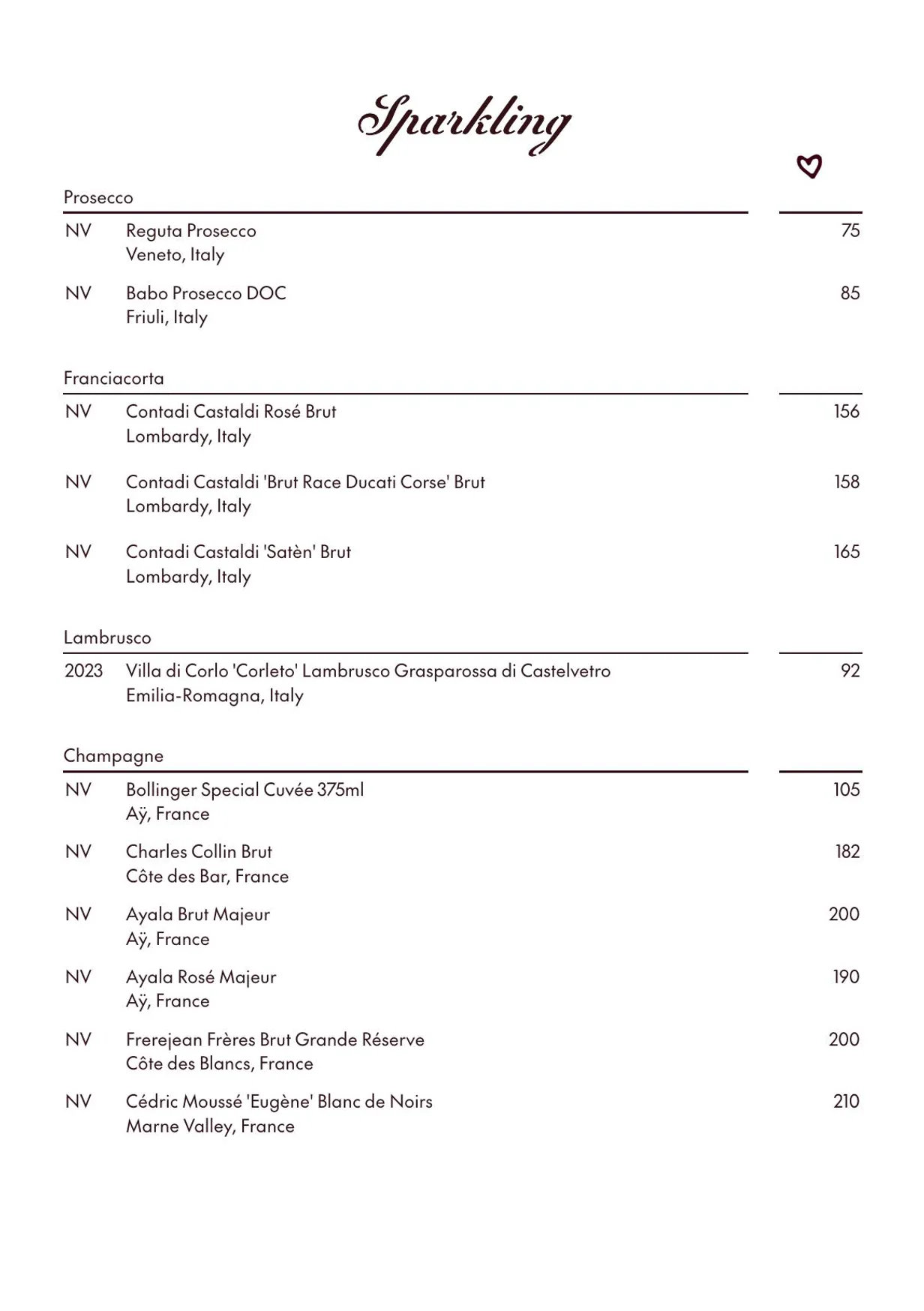 Amatrice Rooftop Restaurant menu, page 10